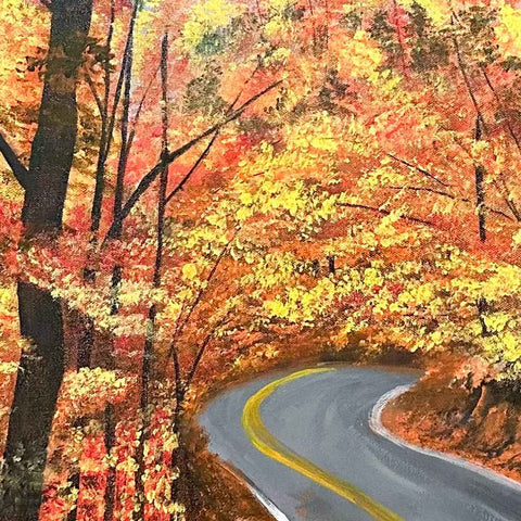 Autumn Falls Acrylic Painting Buy Now on Artezaar.com Online Art Gallery Dubai UAE