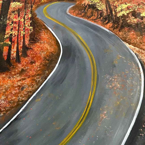 Autumn Falls Acrylic Painting Buy Now on Artezaar.com Online Art Gallery Dubai UAE