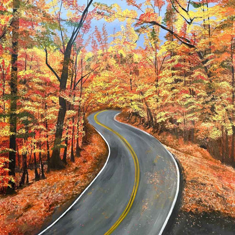 Autumn Falls Acrylic Painting Buy Now on Artezaar.com Online Art Gallery Dubai UAE