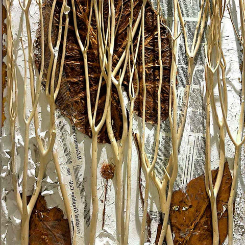 Autumn Leaves Abstract Acrylic Painting Buy Now on Artezaar.com Online Art Gallery Dubai UAE