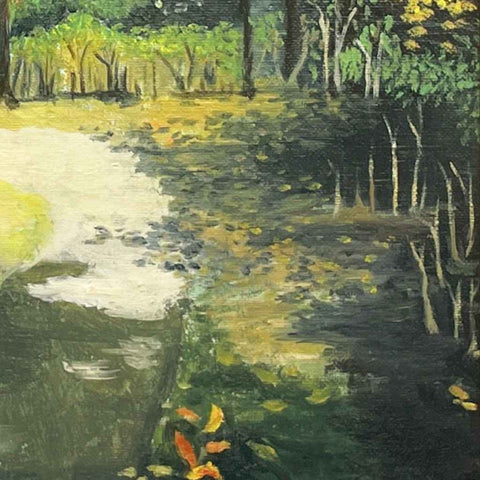 Autumn Leaves in the Botanical Garden Oil Painting Buy Now on Artezaar.com Online Art Gallery Dubai UAE