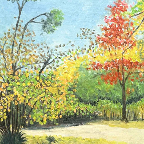 Autumn Leaves in the Botanical Garden Oil Painting Buy Now on Artezaar.com Online Art Gallery Dubai UAE