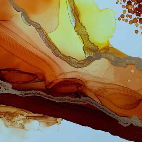 Autumn Reds Abstract Mixed media Painting Buy Now on Artezaar.com Online Art Gallery Dubai UAE