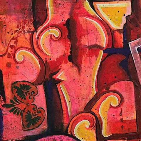 Awakening Abstract Mixed Media Painting Buy Now on Artezaar.com Online Art Gallery Dubai UAE