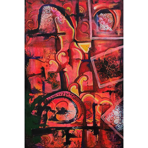 Awakening Abstract Mixed Media Painting Buy Now on Artezaar.com Online Art Gallery Dubai UAE