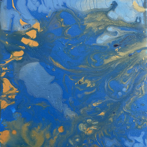 Azure Genesis - Acrylic Painting - Artezaar.com Online Art Gallery