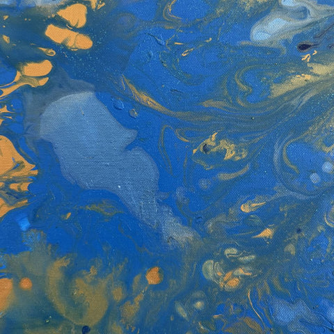 Azure Genesis - Acrylic Painting - Artezaar.com Online Art Gallery