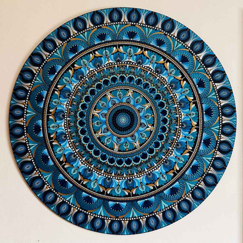 Azure Harmony Abstract Acrylic Painting Buy Now on Artezaar.com Online Art Gallery Dubai UAE