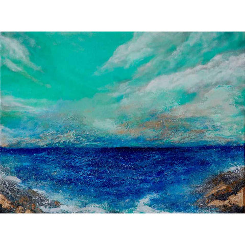 Azure Horizon Mixed Media Painting Buy Now on Artezaar.com Online Art Gallery Dubai UAE