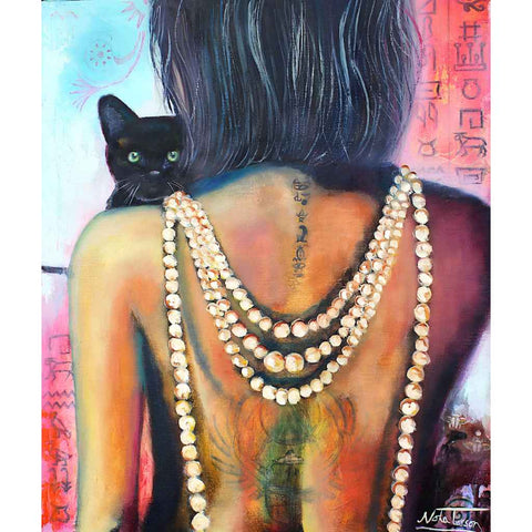 Bastet's Companion Fine Oil Painting Buy Now on Artezaar.com Online Art Gallery Dubai UAE