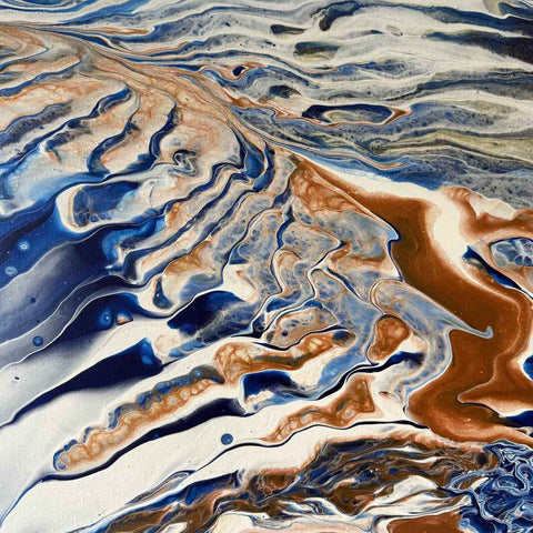 Beachwave I Abstract Acrylic Painting Buy Now on Artezaar.com Online Art Gallery Dubai UAE