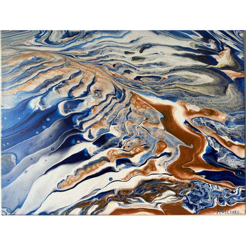 Beachwave I Abstract Acrylic Painting Buy Now on Artezaar.com Online Art Gallery Dubai UAE