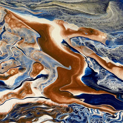 Beachwave I Abstract Acrylic Painting Buy Now on Artezaar.com Online Art Gallery Dubai UAE