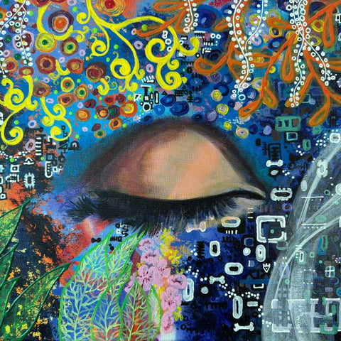 Beauty Within? Abstract Acrylic Painting Buy Now on Artezaar.com Online Art Gallery Dubai UAE