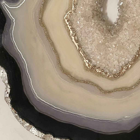 Beige Agate Slice Geode Resin Mixed media Resin Art Buy Now on Artezaar.com Online Art Gallery Dubai UAE