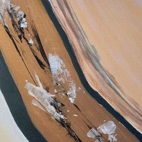 Between Green and Gold - Abstract Acrylic Painting - Artezaar.com Online Art Gallery