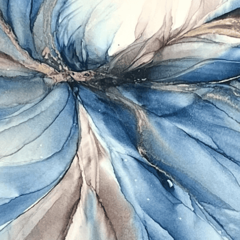 Beyond The Veil - Alcohol Inks Painting - Artezaar.com Online Art Gallery