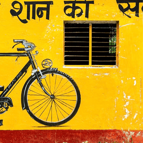 Yellow Bicycle  - Photography - Artezaar.com Online Art Gallery