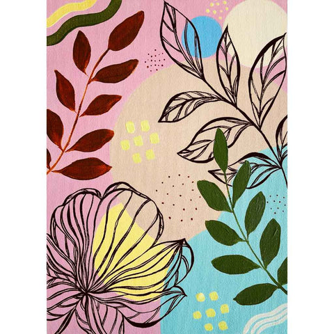 Bloom Abstract Acrylic Painting Buy Now on Artezaar.com Online Art Gallery Dubai UAE