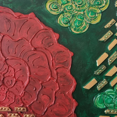 Bloom And Scatter Mixed Media Painting Buy Now on Artezaar.com Online Art Gallery Dubai UAE
