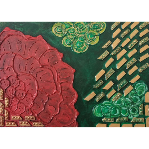 Bloom And Scatter Mixed Media Painting Buy Now on Artezaar.com Online Art Gallery Dubai UAE
