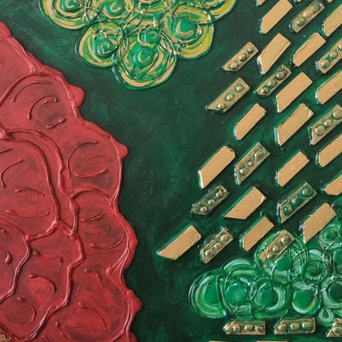 Bloom And Scatter Mixed Media Painting Buy Now on Artezaar.com Online Art Gallery Dubai UAE
