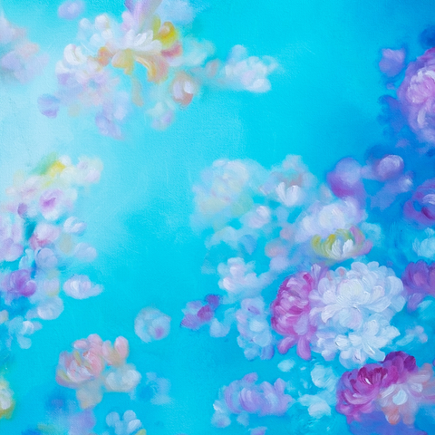 Bloom In Blue - Oil Painting - Artezaar.com Online Art Gallery