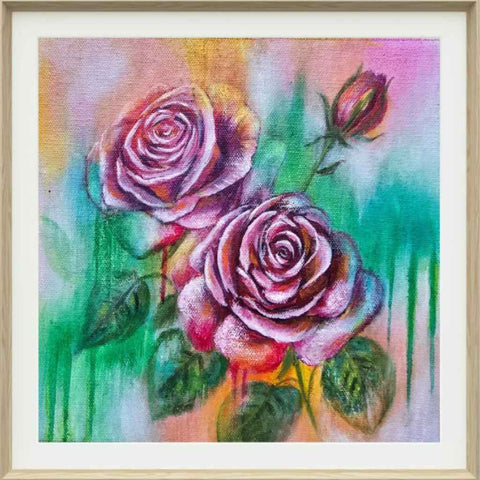 Blooming Roses - Acrylic Painting - Artezaar.com Online Art Gallery