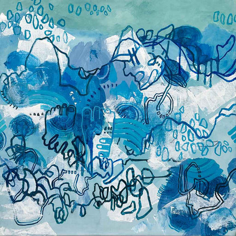 Blue Memory - Acrylic Painting - Artezaar.com Online Art Gallery