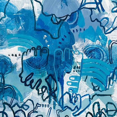 Blue Memory - Acrylic Painting - Artezaar.com Online Art Gallery
