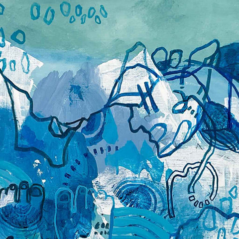 Blue Memory - Acrylic Painting - Artezaar.com Online Art Gallery