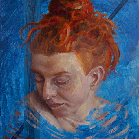 Blue Serenity Fine Mixed media Painting Buy Now on Artezaar.com Online Art Gallery Dubai UAE