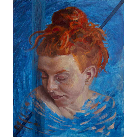 Blue Serenity Fine Mixed media Painting Buy Now on Artezaar.com Online Art Gallery Dubai UAE