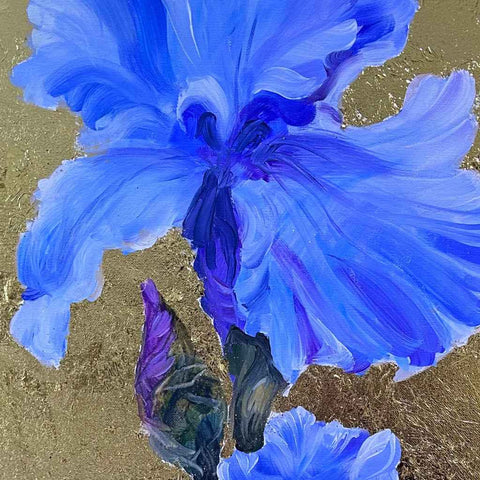 Blue Iris Fine Acrylic painting Buy Now on Artezaar.com Online Art Gallery Dubai UAE