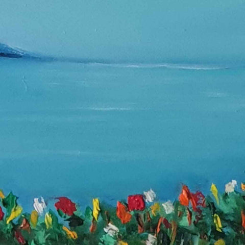 Blue Lagoon Sea oil painting Buy Now on Artezaar.com Online Art Gallery Dubai UAE