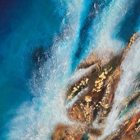 Breath of the Ocean Mixed Media Painting Buy artworks, home décor accessories, photography, digital prints and paintings online on Artezaar.com Online Art Gallery in Dubai UAE.