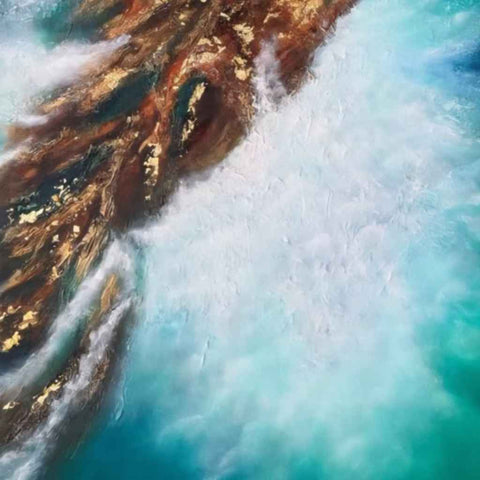 Breath of the Ocean Mixed Media Painting Buy artworks, home décor accessories, photography, digital prints and paintings online on Artezaar.com Online Art Gallery in Dubai UAE.