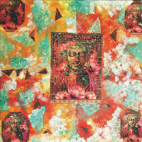Buddha Mixed Media Painting Buy Now on Artezaar.com Online Art Gallery Dubai UAE