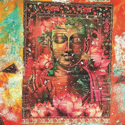 Buddha Mixed Media Painting Buy Now on Artezaar.com Online Art Gallery Dubai UAE
