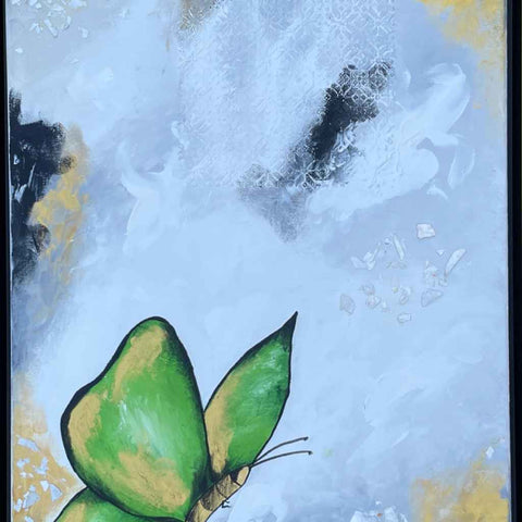 Butterfly Hope Abstract Mixed media painting Buy Now on Artezaar.com Online Art Gallery Dubai UAE