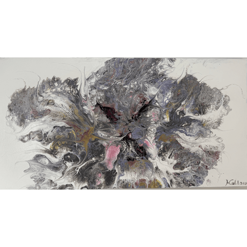 CAT Flower - Acrylic Painting - Artezaar.com Online Art Gallery