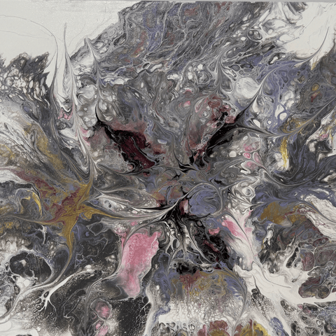 CAT Flower - Acrylic Painting - Artezaar.com Online Art Gallery