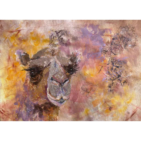 Camel in the desert Abstract Acrylic Painting Buy Now on Artezaar.com Online Art Gallery Dubai UAE