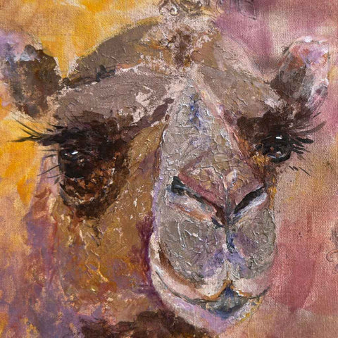Camel in the desert Abstract Acrylic Painting Buy Now on Artezaar.com Online Art Gallery Dubai UAE