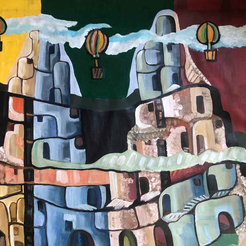Cappadocia Acrylic Painting Buy Now on Artezaar.com Online Art Gallery Dubai UAE