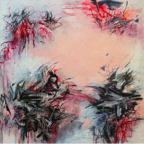 Carnage Abstract Acrylic painting Buy Now on Artezaar.com Online Art Gallery Dubai UAE