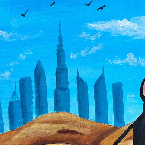 Carrying the Spirit of UAE - Acrylic Painting - Artezaar.com Online Art Gallery