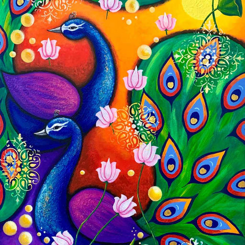 Celebration 2 Fine Acrylic Painting Buy Now on Artezaar.com Online Art Gallery Dubai UAE