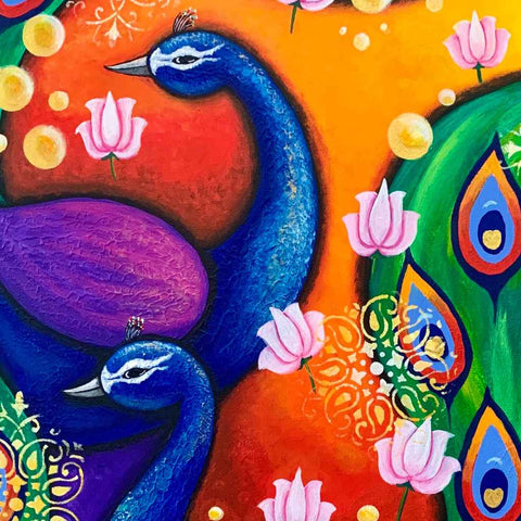 Celebration 2 Fine Acrylic Painting Buy Now on Artezaar.com Online Art Gallery Dubai UAE