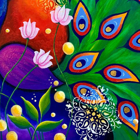 Celebration 2 Fine Acrylic Painting Buy Now on Artezaar.com Online Art Gallery Dubai UAE